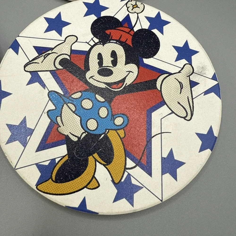 Disney Mickey & Minnie Mouse Stars & Stripes Patriotic‎ Ceramic Coasters 4 pack